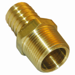 LARSEN SUPPLY CO., INC. 17-7749 1/2" Male Pipe Thread x 3/8" Brass, Hose Barb Adapter
