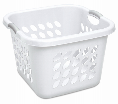 19" WHT Laundry Basket