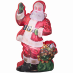 GEMMY INDUSTRIES 38768 83" High, Airblown Illustrated Santa With Gift Bag, A Classic