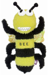 MULTIPET INTERNATIONAL 27427 12", Plush Filled Bee Dog Toy, With The Words Buzz