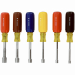 STANLEY CONSUMER TOOLS 62-541 6 Piece, Nut Driver Set, Long Lasting, Cushion Grip Color