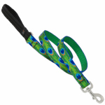 LUPINE INC 32659 1" x 6', Dog Leash, Tail Feather Pattern, Soft Padded