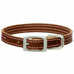 WEAVER LEATHER LLC 06-2031-T3-17 3/4" x 17", Brown/Pink, Straight Dog Collar, Premium Rich Brown