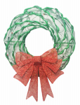 PULEO ASIA LIMITED 218-DE7002L Holiday Wonderland, 42", Green, Plastic LED Lighted, Artificial Tube Wreath