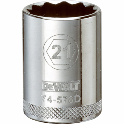 1/2"DR 21mm 12PT Socket