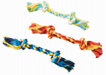 ETHICAL PRODUCTS INC 54230 9", 2 Knot, Colored Dental Rope Dog Toy, Helps Maintain