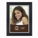NEW VIEW GIFTS & ACCESSORIES LTD 1776-646 Beldon, 4" x 6", Black, Metal Frame With Silver Inner