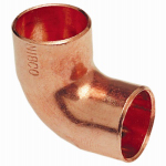 B&K LLC W 61647 1" Wrot Copper 90 Degree Elbow, Close Ruff, Copper x