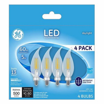 GE 4PK 5W Day CAC Bulb