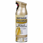 RUST-OLEUM 330504 Universal, 12 OZ, Gilded Brass Metallic, 1 Coat Coverage Spray