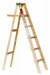 MICHIGAN LADDER CO 110006 6', Type III Wood Step Ladder, Silk Finish, No More