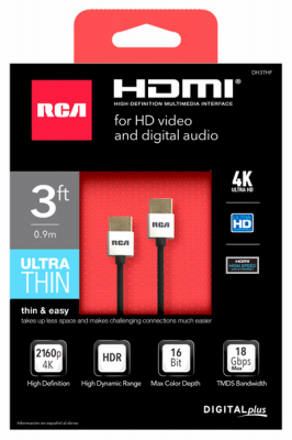 3 Thin HDMI 4K Cable