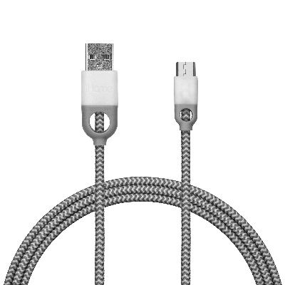 6' WHT Micro USB Cable