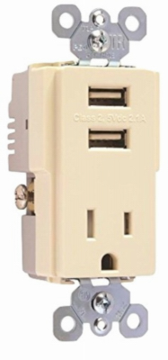 15A ALM Outlet/USB Port