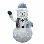 NOMA/INLITEN-IMPORT 53069-88 Holiday Wonderland, 50", Twinkling LED Snowman, With Fur Fabric, Holding