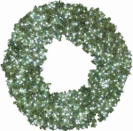 SANTA'S BEST 01200-0060-1321-18TV 60", Bristol Pine Pre-Lit LED Artificial Wreath, 1,200 Lights Starry