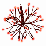 HOLIDAY BRIGHT LIGHTS LED-12SHS-RRDTW 12", Red, Wire Shimmering LED Sphere, With 16 Branches &