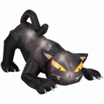 GEMMY INDUSTRIES 23623 Airblown Inflated Animated Cat, Bring Halloween To Life, Black Cat