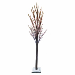 NATURES MARK LLC-IMPORT NMYK-T-1706-6FT 6', Brown, LED Faux Twig Tree With Snowy Branches, 120