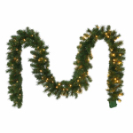 PULEO ASIA LIMITED 277-G8208-9/10LW3K1-JB Holiday Wonderland, 9' x 10", Green Mixed Needle Branch Garland