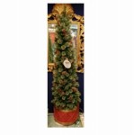 GREENFIELDS CHRISTMAS TREE MFY LTD MELO810054TV4 6.5', Prelit Drum Half Artificial Porch Tree, 20" Diameter, 320