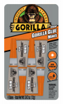 GORILLA GLUE COMPANY 4541702 4 Pack, Gorilla Glue Minis, 3G Each, Crystal Clear, Easy