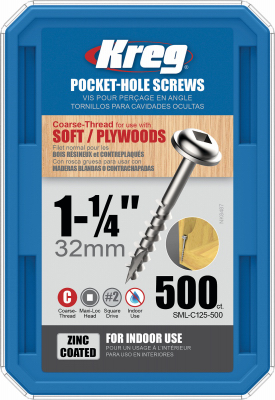 500CT 1-1/4"Hole Screws
