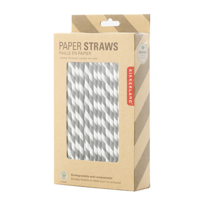 144CT GRY Paper Straws