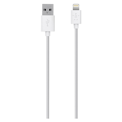4' WHT Lightning Cable