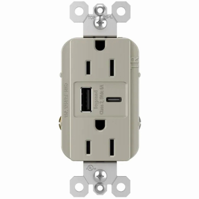 15A NI A/C USB Outlet