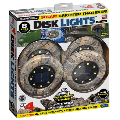 4PK Slate Disk Lights