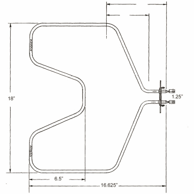 2585W Repl Oven Element