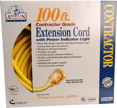 100 10/3 YEL EXT Cord