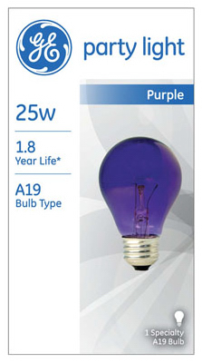 GE 25W Purp Party Bulb