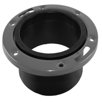 31-8237 - 4 x 3 Hub ABS Closet Flange with Adjustable Metal Ring 31-8237 - 4 x 3 Hub ABS Closet Flange with Adjustable Metal Ring