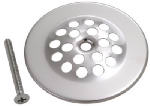 DELTA FAUCET CO 330-826 Master Plumber, Chrome Tub Strainer Cover, Includes Screw.<br>Made in: TW