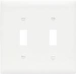 WHT 2G 2TOG Wall Plate