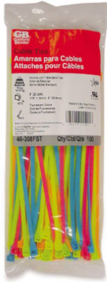 100PK 8" Fluo Cable Tie