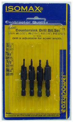 4PC Dril/Countersin Set