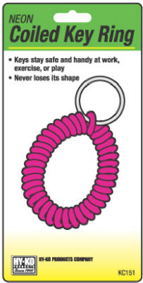 Neon Coiled Key Ring