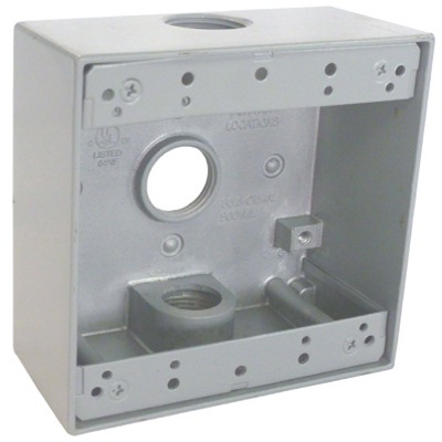 GRY WP 2G Outlet Box