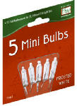NOMA/INLITEN-IMPORT 1116-2-88 Holiday Wonderland, 5 Pack, 2.5V, White, Mini Frosted Replacement Bulbs