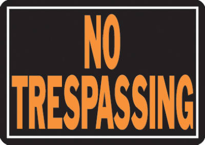 10x14 No Trespass Sign