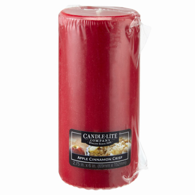 6" RED Pillar Candle