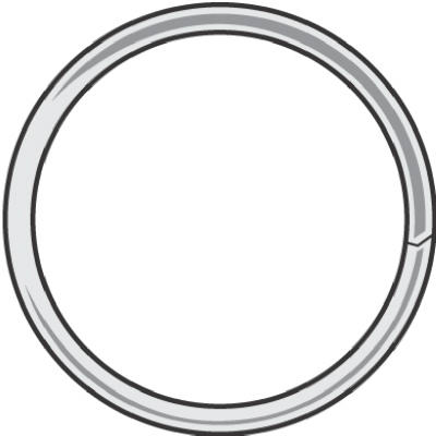 100PK 1" Split Key Ring