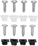 CUSTOM ACCESSORIES 93323 4 Pack, Black License Plate Fastener, Nylon, Durable All Weather