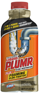 12 Clorox 00216 Liquid Plumr Plumber 17 oz Pipe Snake Foaming Drain