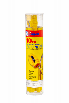 CH Hanson 00213 Carpenter Pencils & Sharpener, 10-Pk. - Quantity 1