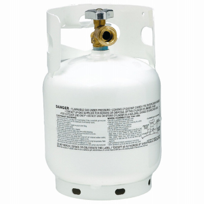 Manchester 10054.3 5 lb Steel LP Propane Tank w QCC1 Valve & Overfill Device 