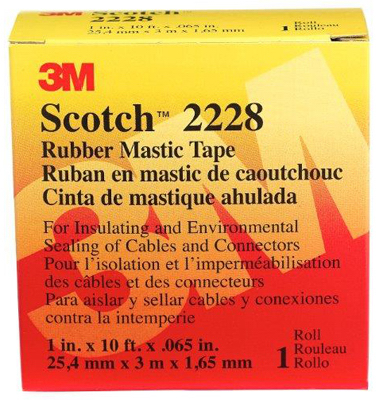 ea 3M Scotch 2228 1" x 10' Professional Grade Electrical Rubber Mastic Tape 10 